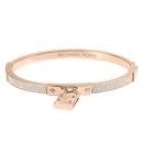 michael kors glitz rose gold padlock bracelet